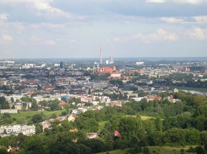 Kopiec Kościuszki - widok na wawel